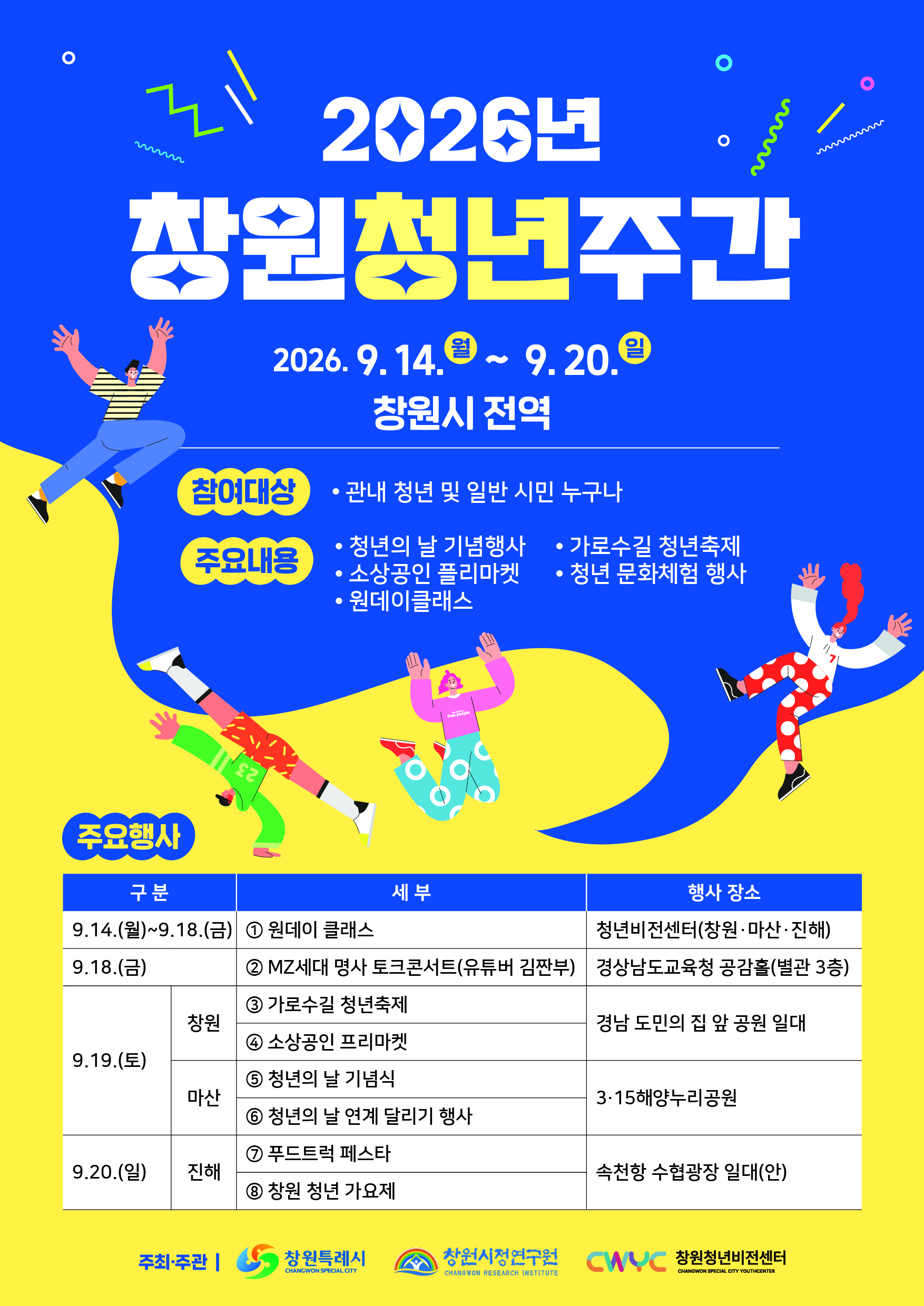 창원특례시,「Youth First in 창원 2026 창원 청년주간」개최