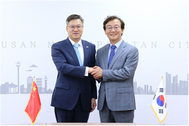 전재수 시장, 진일표 주부산 중국 총영사 접견