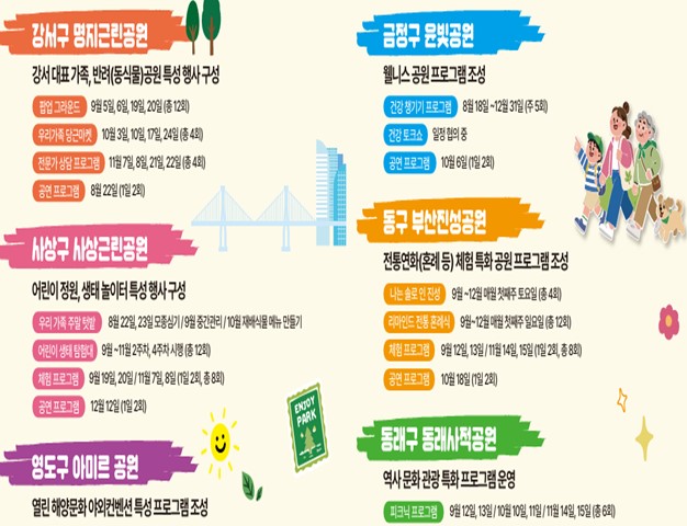 집 앞 공원이 부산해진다… 공원 여가프로그램 「부산한 공원 시즌2」 운영