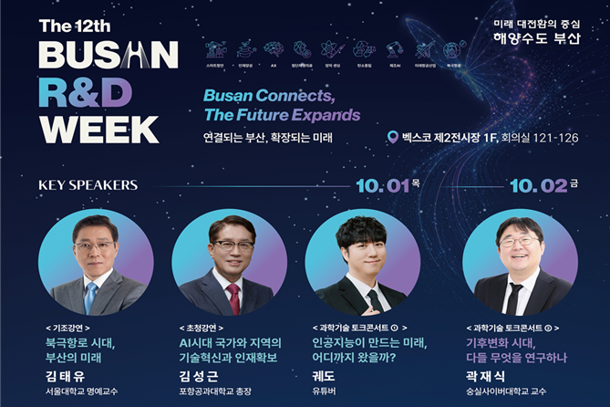 부산시, 연결되는 부산, 확장되는 미래!… 「제12회 부산 연구개발(R&D) 주간」 개최