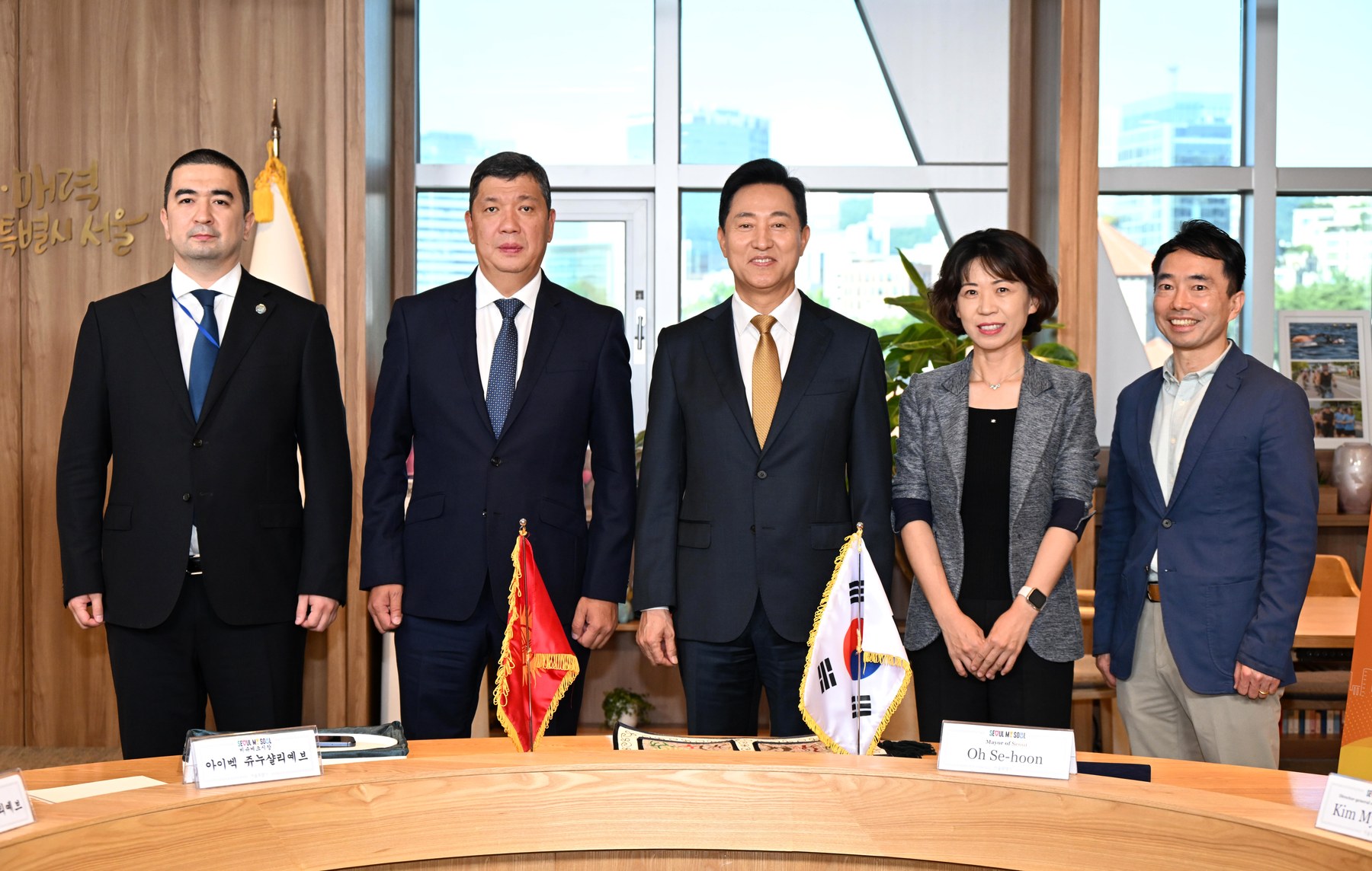 서울시, 오세훈 시장 비슈케크 시장과 우호 도시 협정 체결