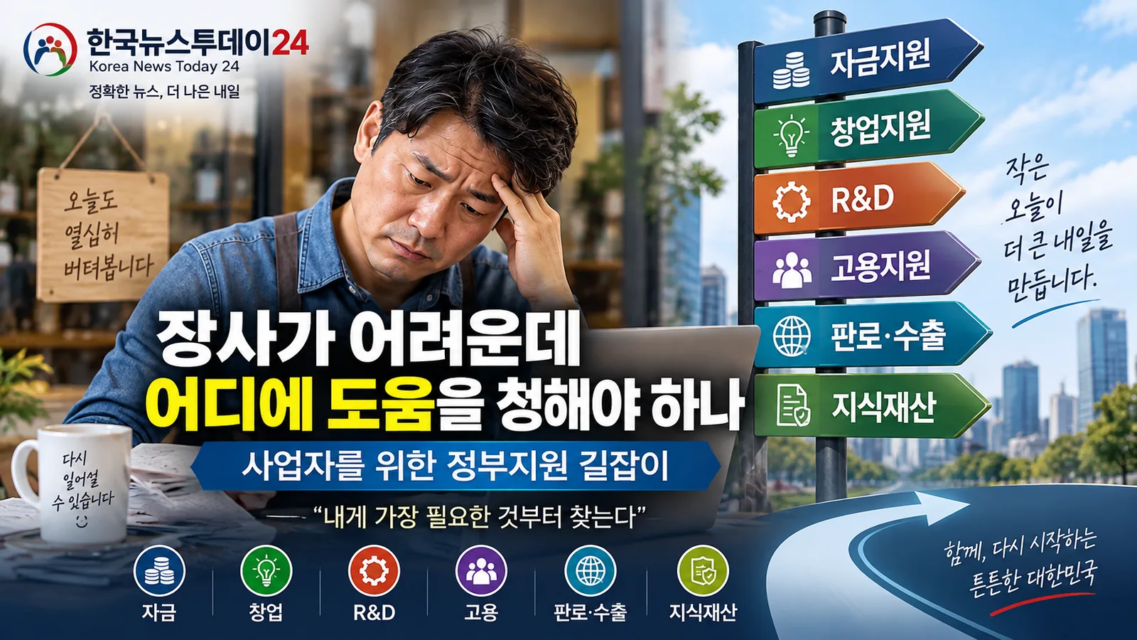 장사가 어려운데 어디에 도움을 청해야 하나…사업자를 위한 정부지원 길잡이