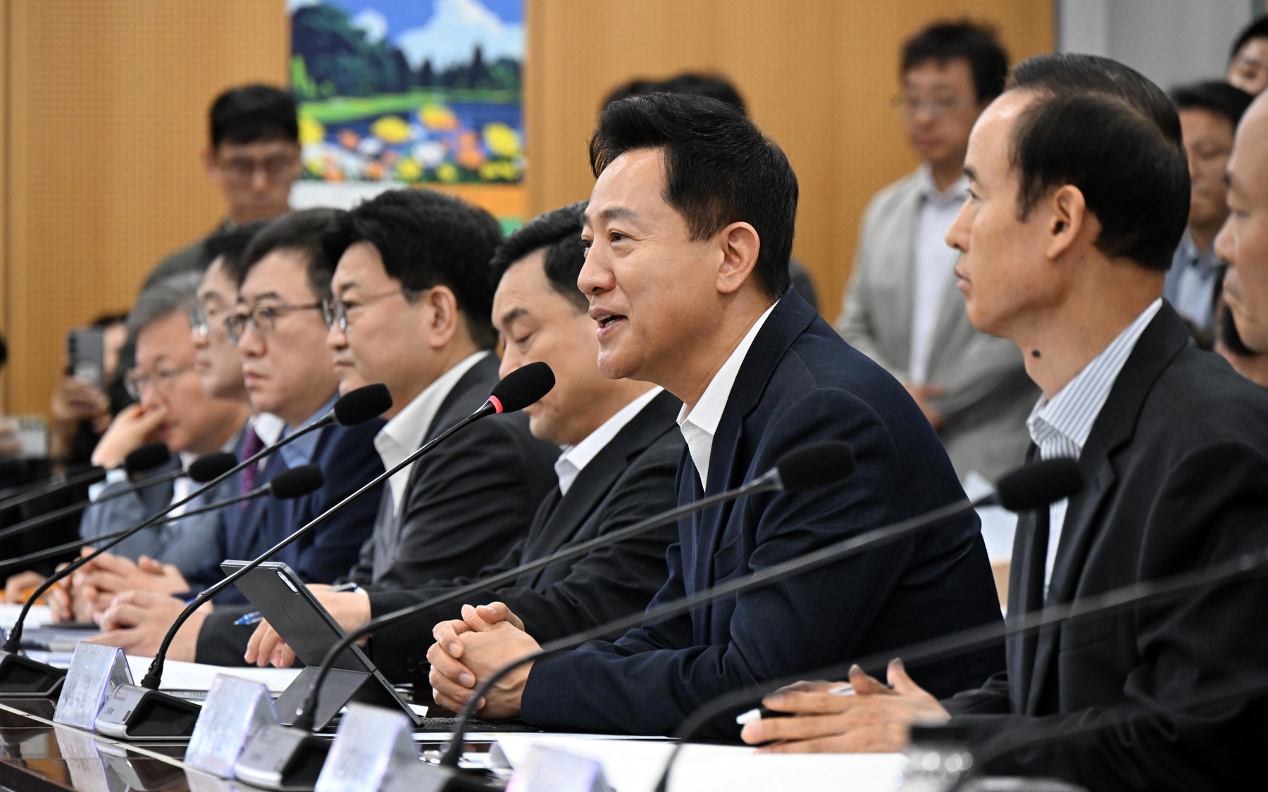 오세훈 서울시장, 제204차 서울특별시구청장협의회 참석해 민선 9기 구청장과 상견례