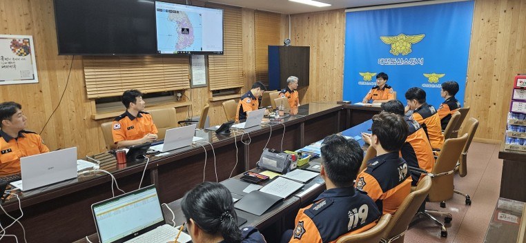 이중기 대전소방본부장, 을지연습 현장 점검
