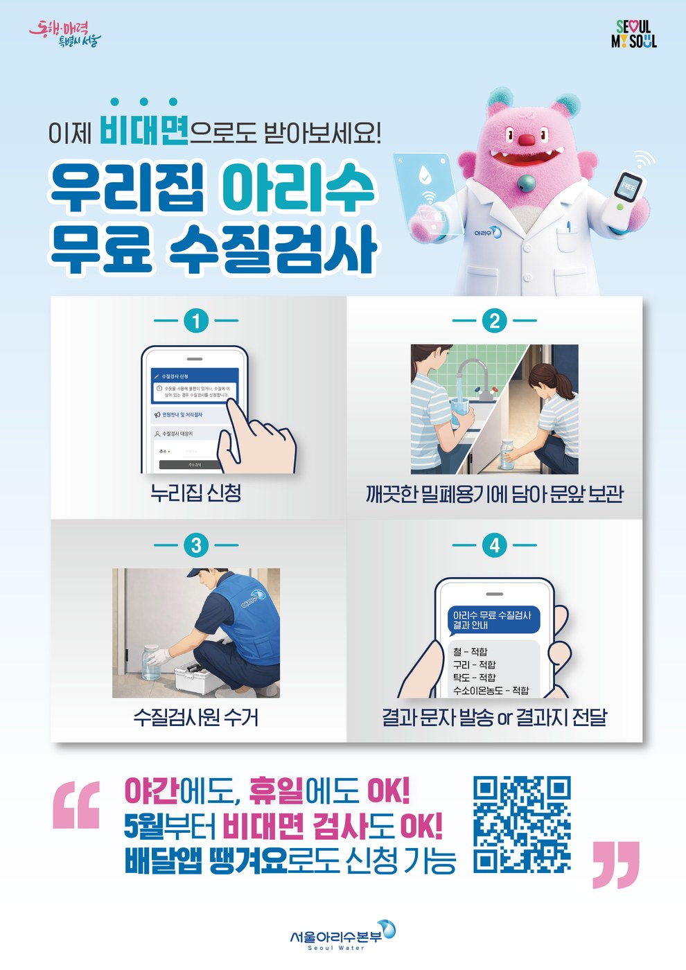 서울시, 시민 맞춤형 무료 수질검사 서비스 개편 후 신청 2배 증가