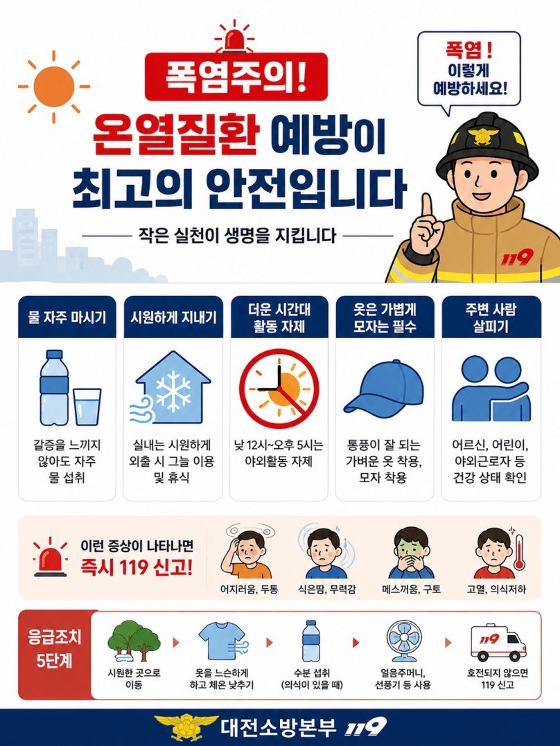대전소방, 폭염 대비 119구급활동 대책 본격 추진