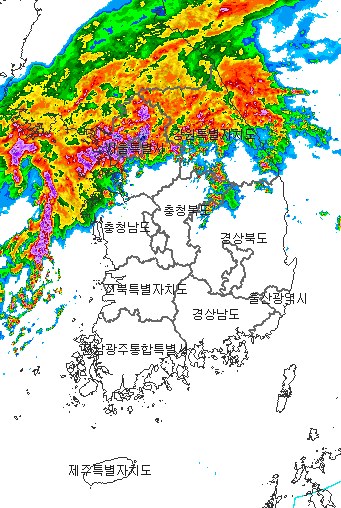 서울시 7월 18일 오전 4시 30분 강우 상황 보고