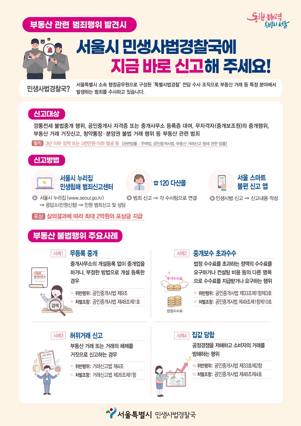서울시, 신종 부동산 불법광고 2030 청년 2명 검찰 송치
