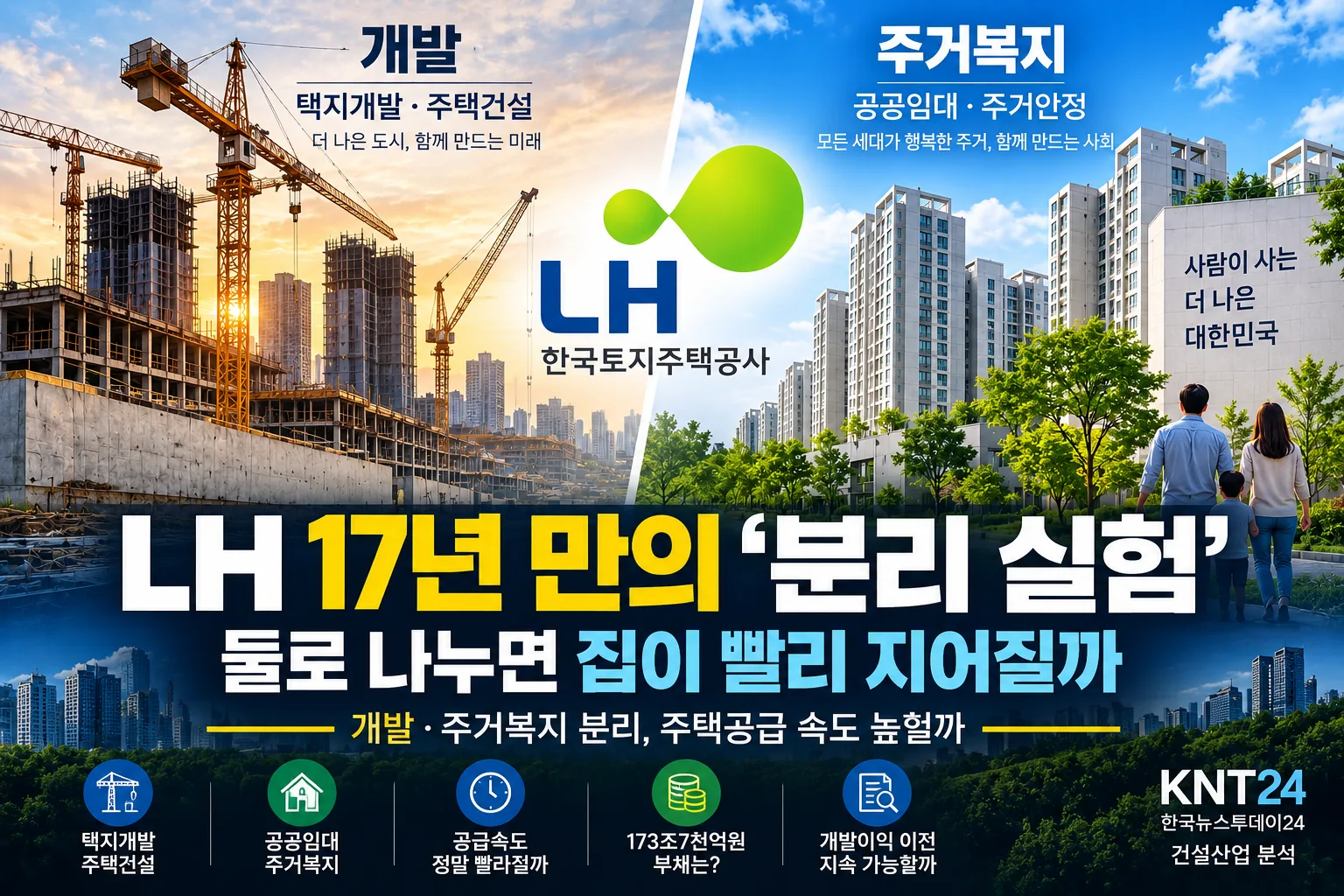 둘로 나누면 집이 빨리 지어질까